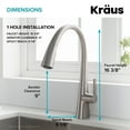 thumbnail image 5 of Kraus Nolen Spot Free Stainless Steel Finish Dual Function Pull-Down Kitchen Faucet, 5 of 13