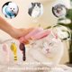 thumbnail image 2 of Pet Self-cleaning Slicker Brush, Cute Design And Soft Ergonomic Handle Pet Comb For Long Or Short Haired Dogs Cats, Pet Grooming Brush (pink,1pcs), 2 of 5