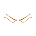 thumbnail image 4 of Mystigrey Elizabeth 18K Gold Plated Loop Earrings with Cubic Zirconia for Women, 4 of 7