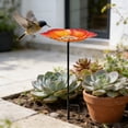 thumbnail image 4 of zhangmingg Garden Bird Feeder and Watering Station with Decorative Design Metal Stakes for Outdoor Use as a Bath Puddler and Feeding Solution, 4 of 5