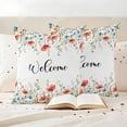 thumbnail image 3 of Outdoor Pillow Covers Pack of 2, Pastoral Orange Blue Flower Leaves Waterproof Throw Pillowcase Cushion Cases, Spring Floral Plant Decorative Pillow Cover for Couch Sofa Home Bed Patio, 3 of 9
