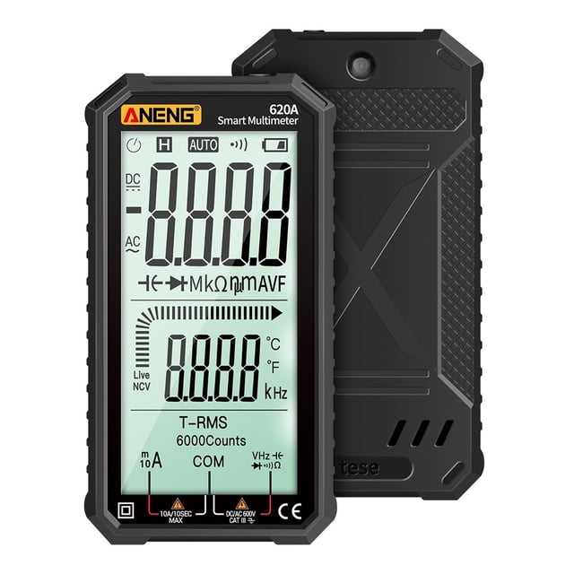 620A Digital Multimeter 6000 Counts Digital Display True RMS Resistance Diode Capacitance Temperature Frequency Measure ,High Efficiency