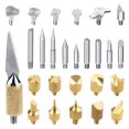 thumbnail image 2 of Wood Engraving Burning Pen Tips Set Soldering Pyrography Solder burning pen Nozzles Brass Stencils Kit Tool, 2 of 9