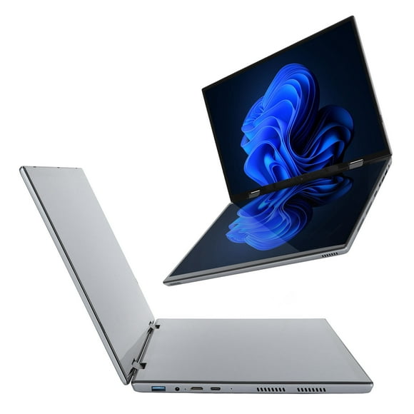 14 Inch Laptop, 2.2K 16G DDR4 128G SSD Ultra Thin Laptop, 360 Degree Flip Fold Dual Touchscreens Laptop with Virtual Touch Keyboard for Student Business Gaming