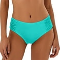 thumbnail image 2 of Conairie Womens Bikini Bottoms High Waisted Full Coverage Swimsuit Ruched Scrunch Swim Bottom Mint Green L, 2 of 4
