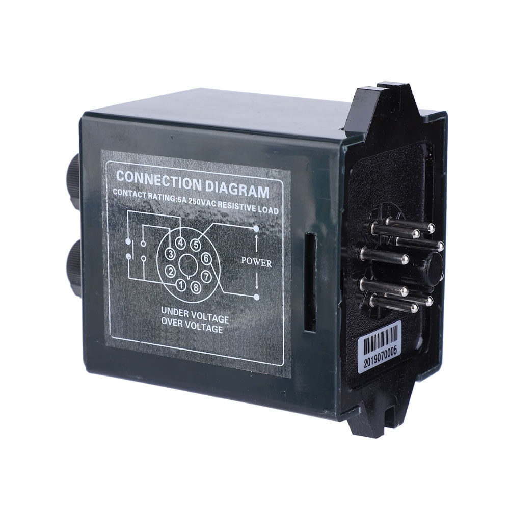 220V Undervolt & Overvolt Protection, Adjustable for Safe Electrical Performance Single Phase Voltage Monitor