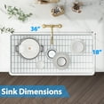thumbnail image 2 of 36 Inch x18 Inch White Farmhouse Sink, Fireclay Apron Front Single Bowl Kitchen Sink, Deep Drop In Farm Sink Undermount with Protective Bottom Grid and Sink Strainer, 2 of 7