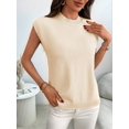thumbnail image 5 of Women'S Mock Neck Sweaters Vest Business Casual Trendy Tops Fall Outfits  L, 5 of 7