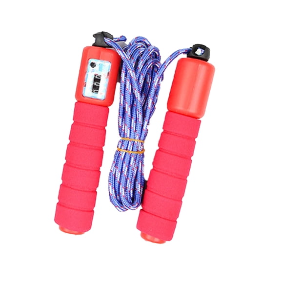 Jumping Rope With Foam Handle/ With Counter, Aerobic Exercise, Speed Training, Endurance Training - red