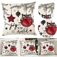 thumbnail image 4 of Funda Cojín para Sofá Fundas Almohada Tiro Decorativo Navideño Lino, 4 of 9