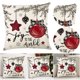 thumbnail image 4 of Funda Cojín para Sofá Fundas Almohada Tiro Lino Decorativo Navideño, 4 of 9