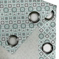 thumbnail image 4 of Ambesonne Quatrefoil Grommet Curtain, Retro Pastel Floral, 50" x 96", Turquoise Grey White, 4 of 6