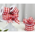 thumbnail image 2 of Joycrosso 2-1/2 Inch Bubbled Check Ribbon, 10 Yards Red and White Wired Edge Ribbon for Gift Wrapping, Crafts, Wreaths, Garlands, Weddings and Christmas, 2 of 6