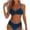 Dark Blue, variant on Bikinis for Women High Waisted Push Up Bikini Top with Built-In-Bra and Seamless Cheeky Swim Bottom