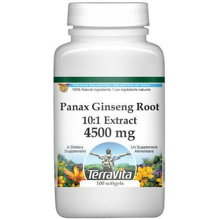 La force supplémentaire de Panax Ginseng 10: 1 Extrait (30% de ginsenosides) - 450 mg (100 capsules, ZIN: 514413)