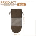 thumbnail image 2 of Uxcell 2 Pcs Wine Bottle Gift Bags with Drawstrings, Clear Burlap Wine Bags Reusable Liquor Bottle Covers for Wedding Birthday Party, Coffee, 2 of 6