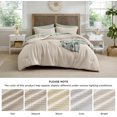 thumbnail image 7 of California King Waffle Comforter Set, Beige Soft Cotton Bedding, 3-Piece Waffle Weave Bed Set Including 1 Comforter (104"x96") and 2 Pillow Shams, Premium Cotton Cover with Polyester Fill, 7 of 7