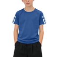 thumbnail image 2 of Muscularfit Pullover Boys Tshirts Summer Shirts Boys Athletic Shirts Short Sleeve T Shirt Blue Crew Neck Graphic Tees Big Brother Shirt,13-14 Years, 2 of 9