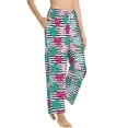 thumbnail image 6 of Salouo Tropical Leaves Print Women's Pajama Pants Casual Loose Sweatpants PJs Flowy Pants Drawstring Palazzo for Women Wide Leg Pants Lounge Pajama -X-Large, 6 of 8