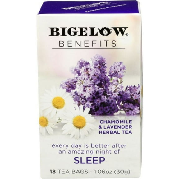 Bigelow Sleep Chamomile & Lavender Tea 18 ct Pack of 4