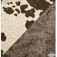 thumbnail image 4 of Paseo Road Elsa Cowhide 3 Piece Brown Cow Print Reversible Cotton Quilt Set, Western Bedding, Full Queen, 4 of 9