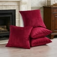 thumbnail image 2 of Home Soft Things Pleated Velvet 4 Piece Throw Pillow Cover Set - Garnet - 20" x 20", 2 of 6