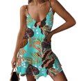 thumbnail image 1 of Puntoco Vestidos Mujer Verano Estampado Sexy Moda Talle Alto Vestido con Cuello En V, 1 of 5