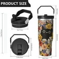 thumbnail image 5 of 1pc cat 30oz Tumbler with Straw & Handle - Insulated Stainless Steel Cup | Holiday Gift for Man Women (Christmas, Valentine's, Birthday), 5 of 7