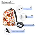 thumbnail image 3 of Disketp Thanksgiving Turkey Leaves print Canvas Backpack Lightweight Travel Daypack Student Rucksack Laptop Backpack-, 3 of 5