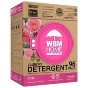 WBM Laundry Detergent Pods, 5-in-1 Formula, Rose Scent, Total 96 Pods