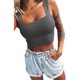 thumbnail image 3 of SAYOO - Camisola sexy de verano para mujer, color sólido, sin mangas, con cuello cuadrado SAYOO Moda, 3 of 9