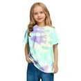 thumbnail image 6 of FamilyThread Boys And Girls Tie Dye Short Sleeve Shirt Kids Summer Fashion Crewneck Tops Casual Tees For 3-14 Years, 6 of 8