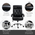 thumbnail image 5 of Vinsetto High Back Executive Office Chair Computer Desk Chair Adjustable Ergonomic Home Office Chair Diamond-Stitched PU Leather Swivel with Padded Armrests, Black, 5 of 9
