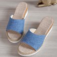 thumbnail image 4 of Samickarr Summer Slippers For Women Indoor And Outdoor Wide Womens Summer Fashion Casual Slippers Open Toe Thick Bottom Flax Slippers, 4 of 4