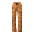 thumbnail image 6 of WXLWZYWL Halloween Pants for Women Plus Size Stretch Pants Casual Palazzo Sweatpants Bat Print Drawstring Wide Leg Pant Lounge Elastic Waist Sweatpant with Pockets, 6 of 6