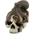 thumbnail image 2 of Pacific Giftware Nautical Kraken Octopus Wrapped Around Skull Deadly Ocean Pirate Figurine 5.25", 2 of 2