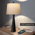 thumbnail image 4 of Lamp Oeach (65 cm), moderno set de 2 unidades con USB, color negro, 4 of 9