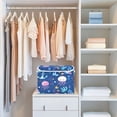 thumbnail image 4 of Yayeee Collapsible Cube Storage Bin with Lid Fabric Closet Decorative Basket with Handles, Light Pink Jellyfish, 4 of 7