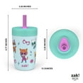 thumbnail image 4 of Zak Designs 12oz Super Kitties Kids Straw Tumbler, Stainless Steel Vacuum Insulated Kincaid Tumbler with Silicone Straw Utilizing Leak-Proof Valve, Travel Straw Tumbler, 4 of 9