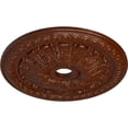 thumbnail image 3 of Ekena Millwork 27 7/8"OD x 3 7/8"ID x 2 1/2"P Tomango Egg & Dart Ceiling Medallion (Fits Canopies up to 6 3/4"), Hand-Painted Burnished Mahogany Crackle, 3 of 6