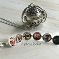 thumbnail image 2 of Elegant Silver Locket Pendant Photo Necklace for Angel Memorial with Expanding Design, 2 of 7