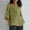 Green, variant on AOOCHASLIY Ladies Tops Clothes Fashion Women's Solid Summer Round-Neck 3/4 Sleeve Casual Loose Blouses Tops