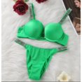 thumbnail image 1 of 2 Unids/SET-Bombshell Muy Sexy Add-2-cups Shine Strap Push-Up Bra Panty Tanga, 1 of 4
