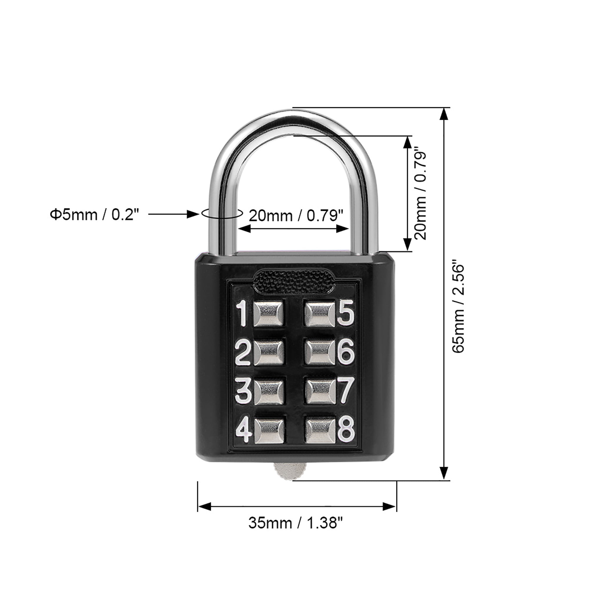 Drawer MroMax 1Pcs 8-Digit Combination Padlock Push Button Lock for Locker Gym Toolbox Red Case 
