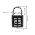 thumbnail image 2 of Unique Bargains 8-Digit Combination Padlock Push Button Locks for Locker Furniture Black 2Pcs, 2 of 5