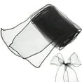 thumbnail image 2 of WRISTBIQUE Black Organza Ribbons for Chairs Wedding Affairs 10Pcs 10.8x7.1x0.04in, 2 of 10