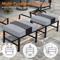 thumbnail image 6 of Sophia&William 5Pcs Outdoor Patio Furniture Set Metal Conversation Set with Chairs and 5.75" Thickened Cushions and Ottomans, Gray, 6 of 6