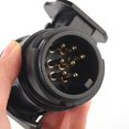 thumbnail image 2 of Conector de remolque impermeable de 13 pines a 7 pines Adaptador de enchufe de gancho de remolque de 13 pines a 7 pines (1 * PCS negro ER, 2 of 5