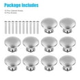 thumbnail image 5 of BKSDUEH 10PCS Brushed Satin Nickel Cabinet Knobs, Modern Round Kitchen Cabinet Door Pulls, Drawer Handles Cabinet Hardware Cupboard Handles with Mounting Screws for Dresser, Silver/Black, 5 of 9