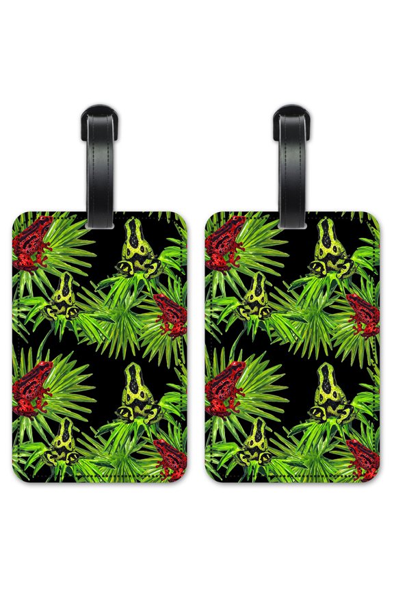 Tropical Frogs - Luggage ID Tags / Suitcase Identification Cards - Set of 2